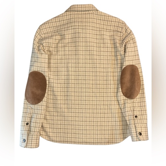 Lauren Ralph Lauren Wool Plaid Blazer Full Zip Womens Size P/L Leather Elbow - Picture 3 of 4